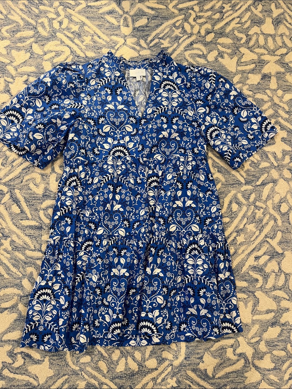 Sugarlips Blue and White Mini Dress